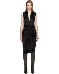 Rick Owens - Temple Wrap Sl Midi Dress - Lyst