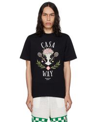 Casablancabrand - T-shirt noir casa way exclusif à ssense - Lyst
