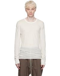 Rick Owens - オフホワイト Basic 長袖tシャツ - Lyst