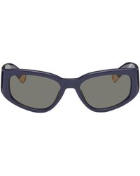 Jacquemus - Lunettes de soleil 'les lunettes gala' bleu marine - Lyst