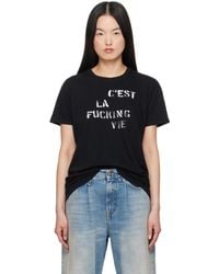 R13 - ブラック 'C'Est La Fucking Vie' Boy Tシャツ - Lyst