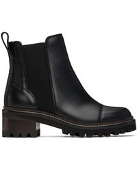 See By Chloé - Bottes chelsea mallory noires - Lyst