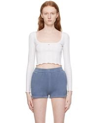 T By Alexander Wang - White Hardware Long Sleeve T-shirt - Lyst