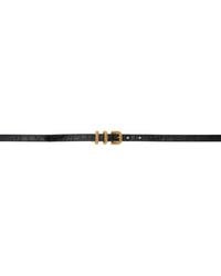 BY FAR - Kat Circular Croco Embossed Leather Belt - Lyst