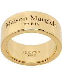 Maison Margiela - Gold Engraved Band Ring - Lyst