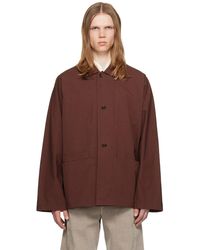 Lemaire - Burgundy Single Breasted Jacket - Lyst