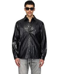 DIESEL - S-Simply-Qmbu Faux-Leather Shirt - Lyst