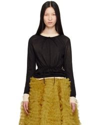 【関税込み】Molly Goddard ベージュ Lacey コート Molly Goddard Lacey ラッフル コート | ブラウン | FARFETCH JP