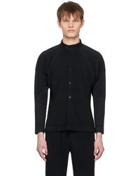 Homme Plissé Issey Miyake - Chemise monthly color march noire - Lyst