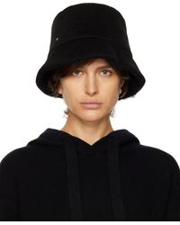 Max Mara Eridan Camel Hair Hat in Black Womens Hats Max Mara Hats 