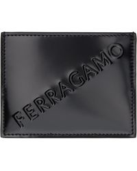 Ferragamo - Black Embossed Card Holder - Lyst