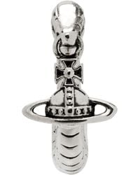 Vivienne Westwood Small Albane Single Earring in Metallic for Men