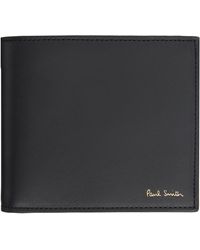 Paul Smith - Portefeuille Noir À Rayures Emblématiques Et À Compartiment À Monnaie - Lyst