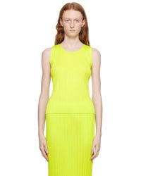 Pleats Please Issey Miyake - Green New Colorful Basics 3 Tank Top - Lyst