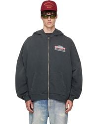 Willy Chavarria - 'Plaza Chavarria' Zip Hooligan Hoodie - Lyst