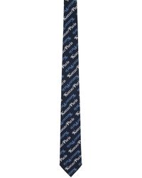 KENZO - Cravate bleu marine à motif à logo - Lyst