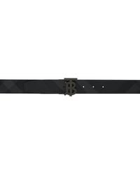 Burberry - Check & Leather Reversible 'Tb' Belt - Lyst