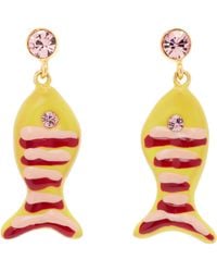Marni - Fish & Rhinestone Earrings - Lyst