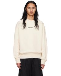 Jil Sander - Off-white Oversized Sweatshirt - Lyst