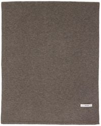 YACAIA - Taupe Y-0012 Knitted Merino Cashmere Scarf - Lyst