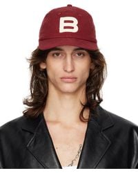 Bally - Burgundy Baseball Cap - Lyst