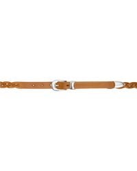Our Legacy - Tan 2 Cm Braided Belt - Lyst