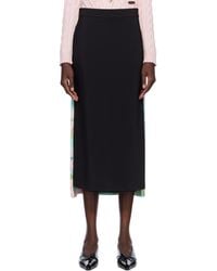 Moschino - Crêpe & Satin Midi Skirt - Lyst