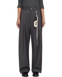 Song For The Mute - Double Pleated Striped Trousers - Lyst