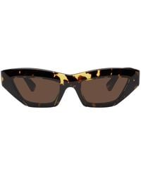 Bottega Veneta - Tortoiseshell Angle Sunglasses - Lyst