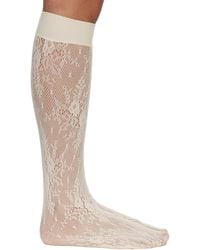 Swedish Stockings - Off- Rose Knee-High Stockings - Lyst