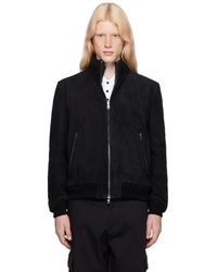 Moncler - Black Fayal Leather Jacket & Down Vest Set - Lyst