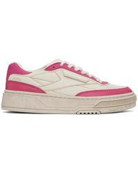Reebok - Off-white & Pink Club C Ltd Sneakers - Lyst