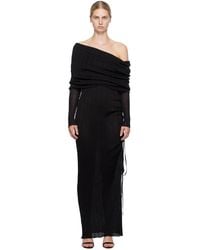 Alaïa - Alaïa Draped Off Shoulder Maxi Dress - Lyst