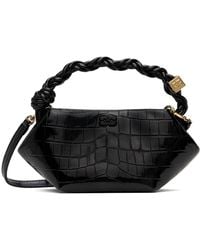 Ganni - Croc Patent Mini Bou Bag - Lyst