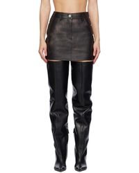 REMAIN Birger Christensen - Ssense Exclusive Leather Miniskirt - Lyst
