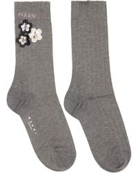 Marni - Daisy Applique Socks - Lyst