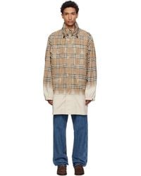 Burberry - Gradient Check Tropical Gabardine Parka - Lyst