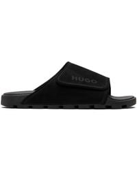 HUGO - Strap Faux-Suede Upper Sandals - Lyst