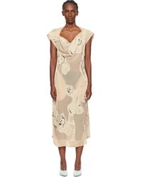 Vivienne Westwood - Off- Printed Veil Crepe Ionian Midi Dress - Lyst