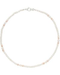 Hatton Labs - Ssense Exclusive Droplet Pearl Necklace - Lyst
