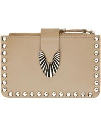 Toga - Ssense Exclusive Studded Leather Card Holder - Lyst