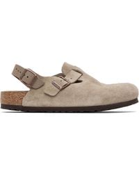 Birkenstock - Taupe Regular Tokio Slip-On Loafers - Lyst