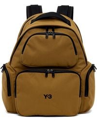 Y-3 - Tan Canvas Backpack - Lyst