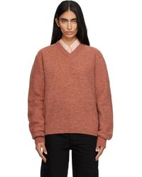Lemaire - Pull Rose À Col En V - Lyst