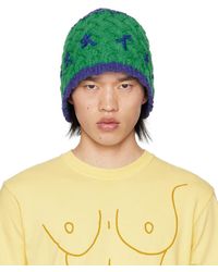 Kidsuper - Chapeau bleu et vert en crochet à images - Lyst