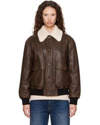 DUNST - Detachable A-2 Blouson Leather Jacket - Lyst