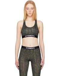 Vetements - Black & Print Sports Bra - Lyst