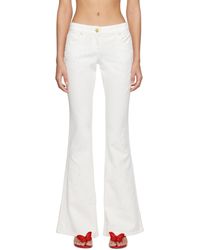 Blumarine - White Straight-leg Jeans - Lyst