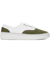 A.P.C. - . White & Khaki Plain Simple Sneakers - Lyst