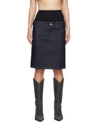 Coperni - Hybrid Denim Midi Skirt - Lyst